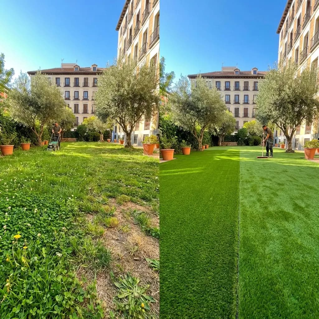 Césped Artificial vs Natural en Madrid: Comparativa Completa