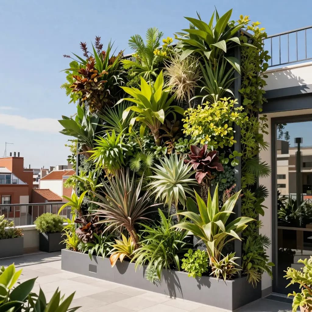 Jardín Vertical en Terraza de Restaurante en Chamberí